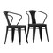 Flash Furniture Black Patio Club Chairs with Poly Resin Seats, 2PK 2-SB-T11C-BK-GG - alternate 6